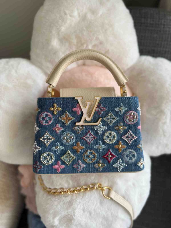 Louis vuitton ss25 mini capucines denim