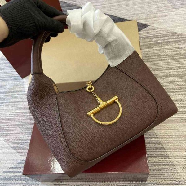 Gucci softbit medium handbag brown