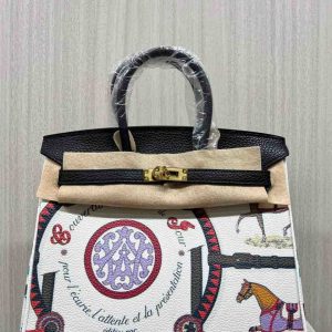 hermes printed leather birkin bag