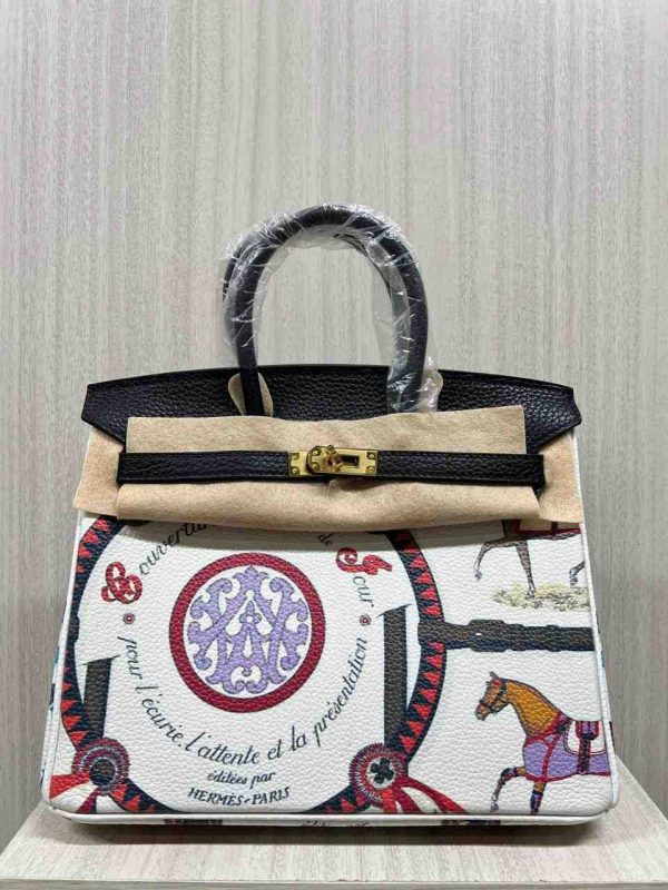 hermes printed leather birkin bag