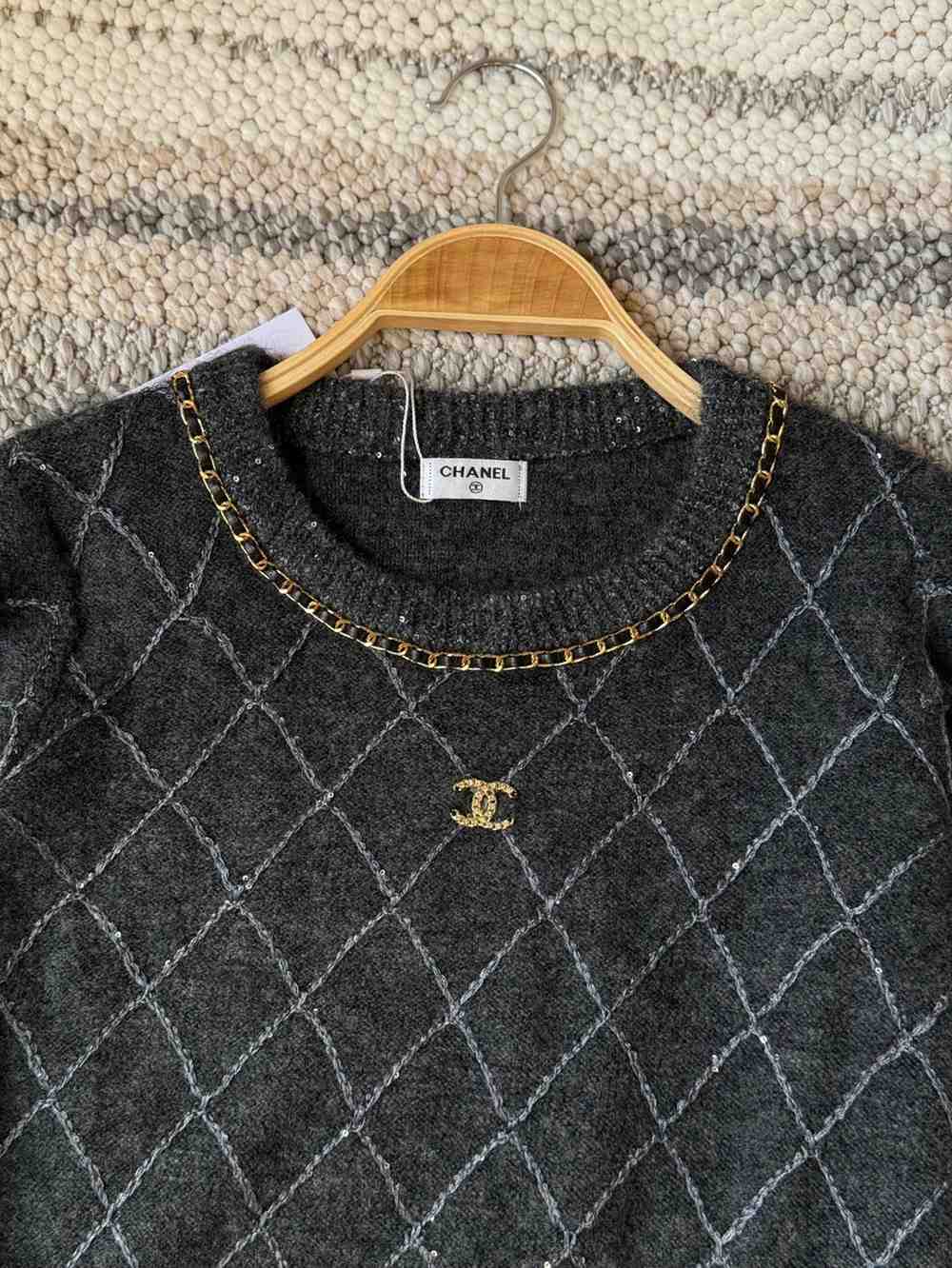 Chanel Round Neck Button Up Long Sleeve Cardigan - Image 5