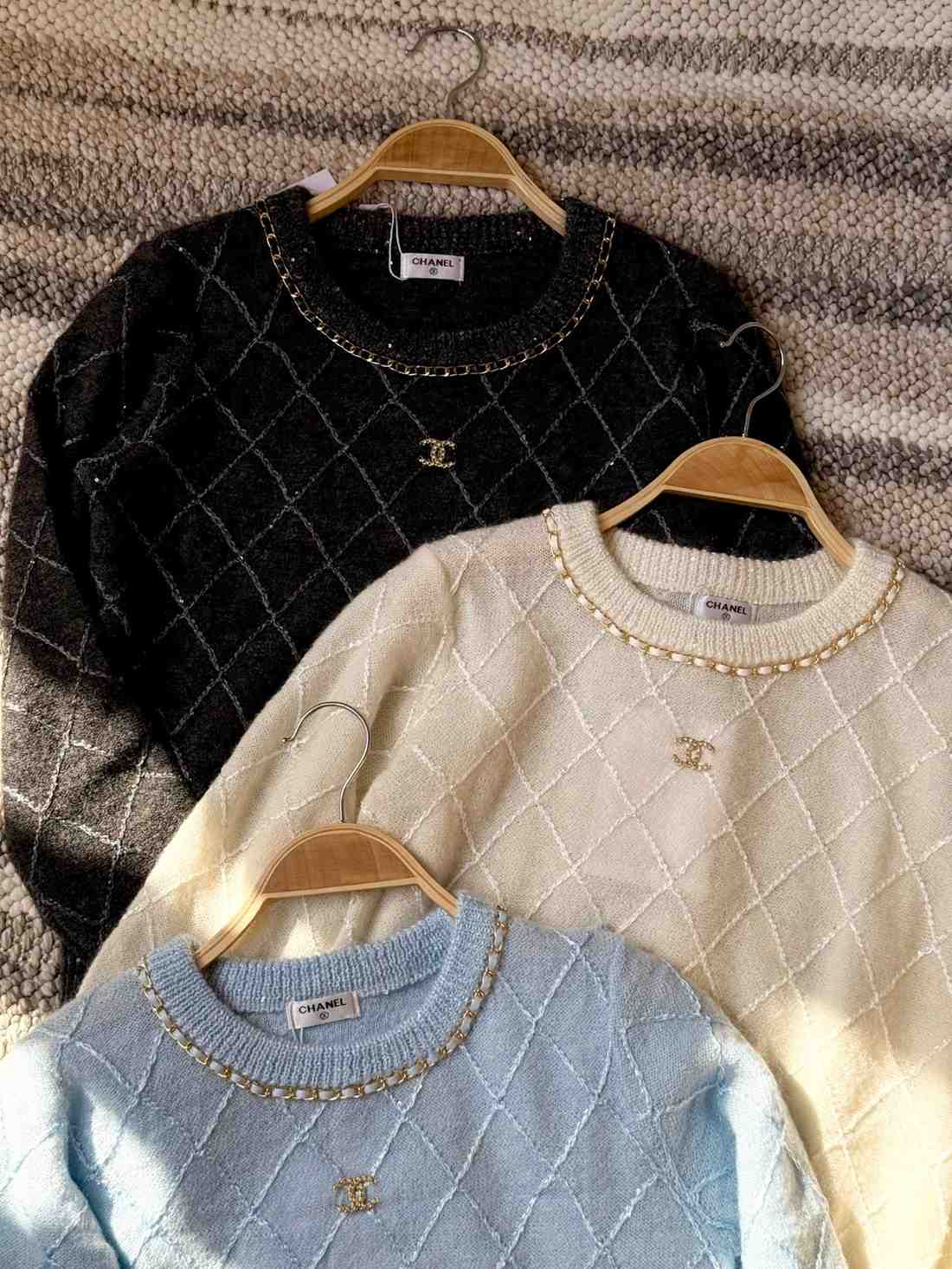 Chanel Round Neck Button Up Long Sleeve Cardigan