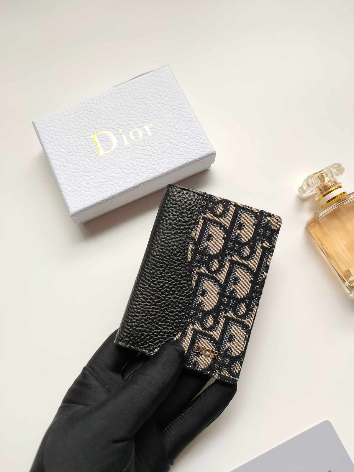 Dior saddle vertical card holder