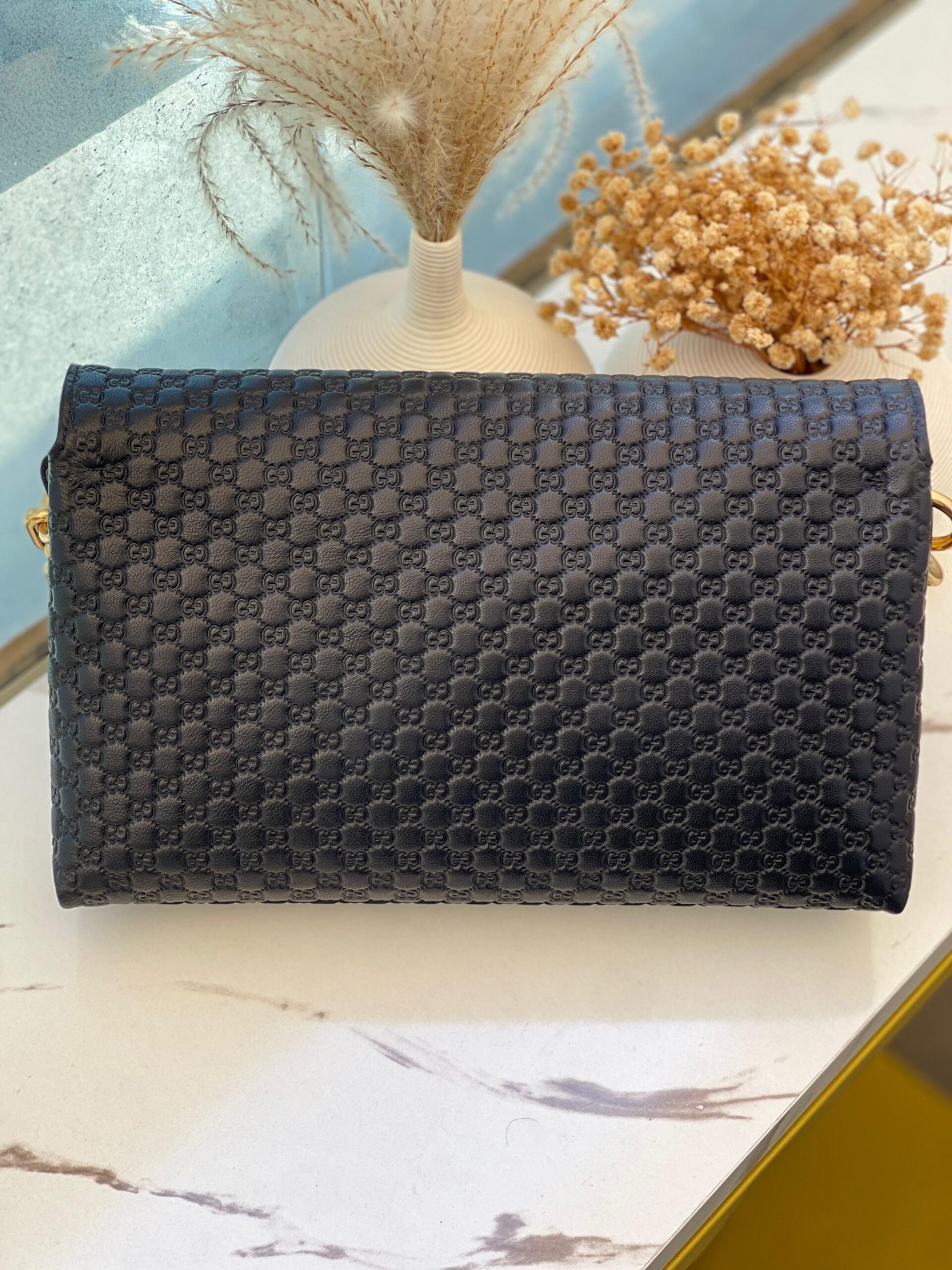 Gucci Shoulder Bag GG Chain Black