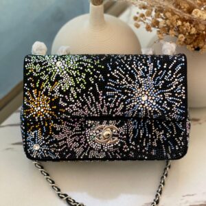 Chanel Pearl Evening Bag Coco Neige Black
