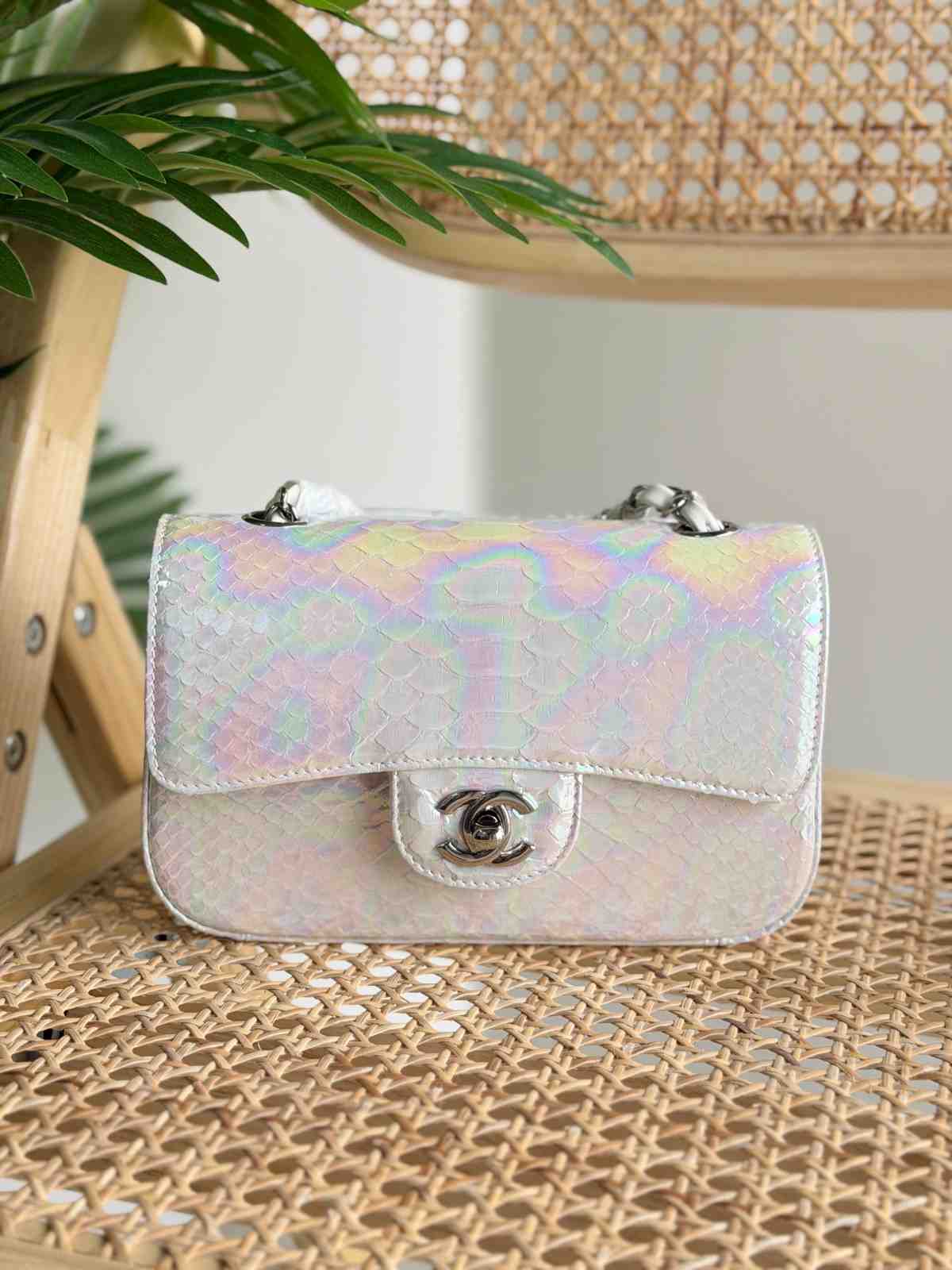 Chanel Classic Flap Bag Python Leather - Image 6