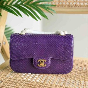 Chanel Classic Flap Bag Python Leather