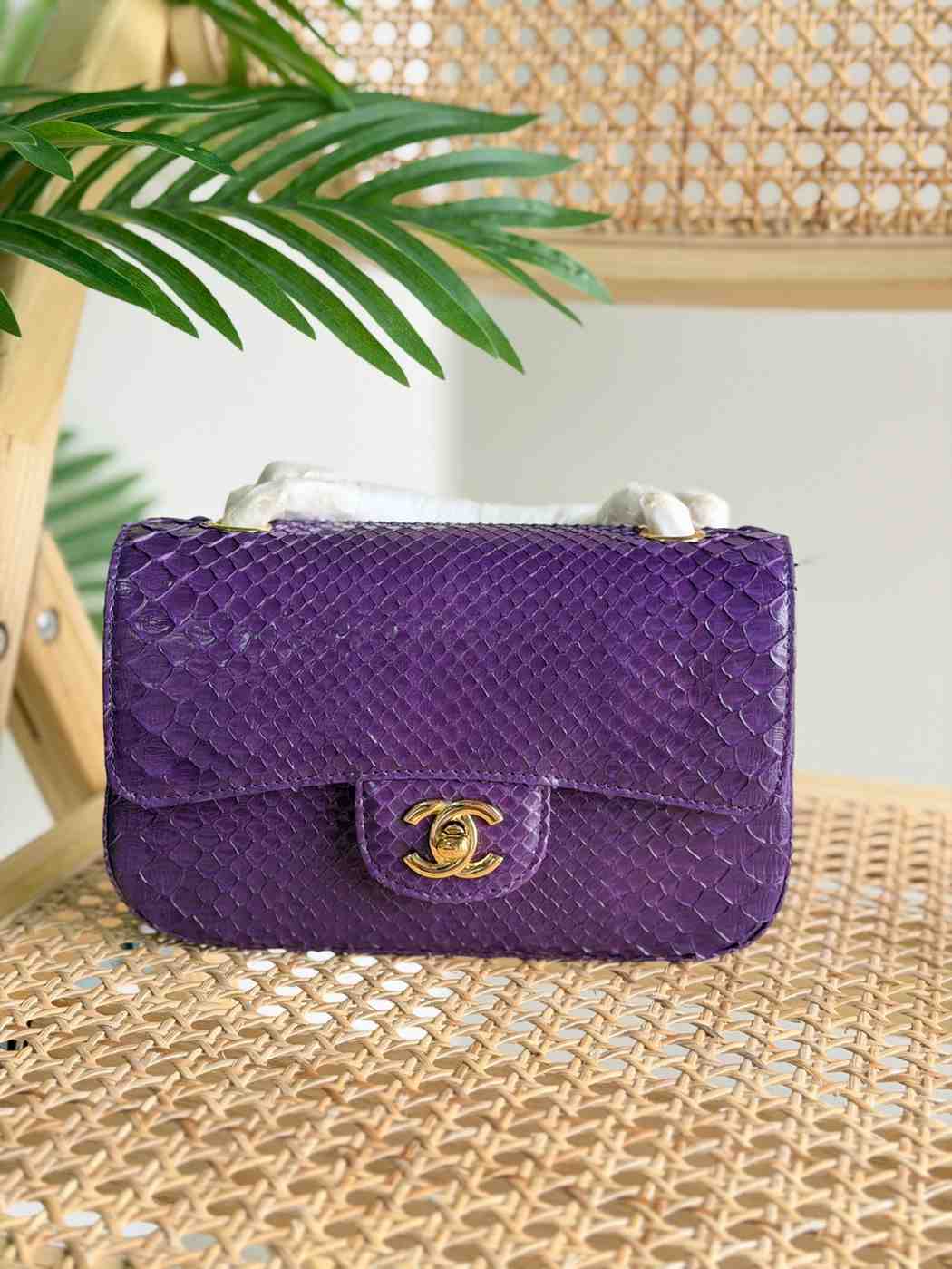 Chanel Classic Flap Bag Python Leather