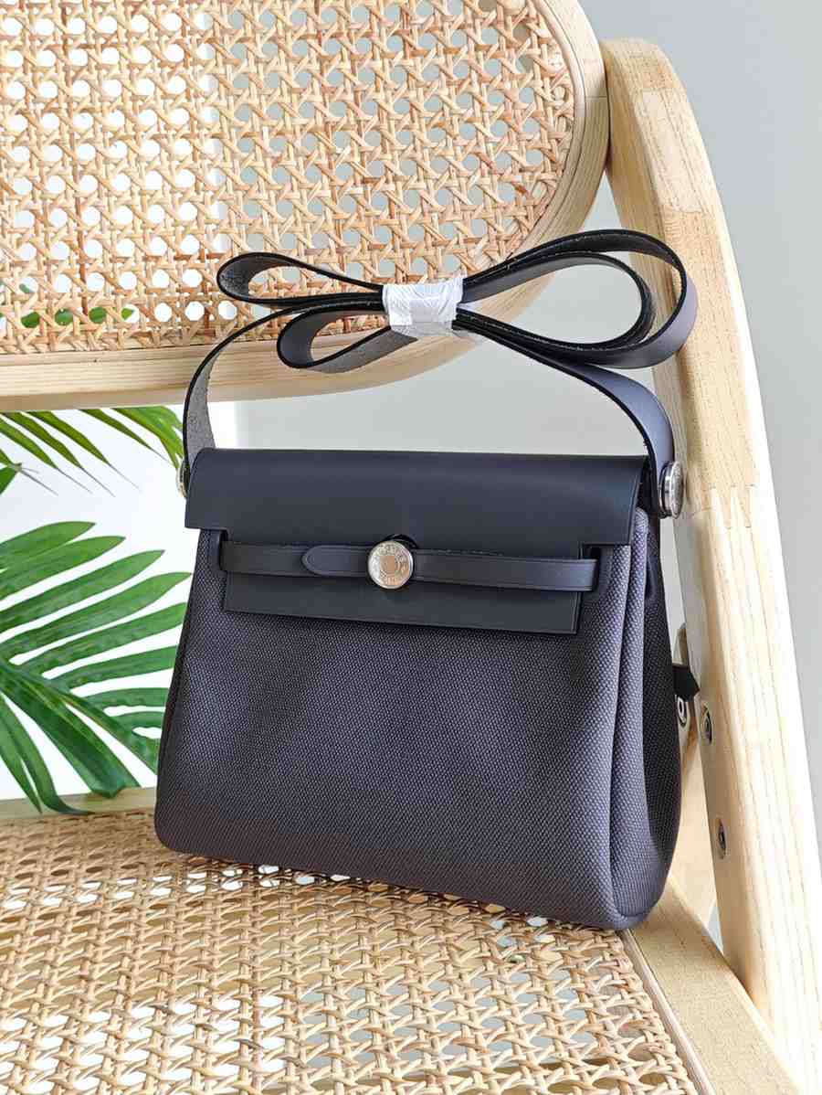 Hermès Herbag Mini Canvas And Vache Hunter leather - Image 5