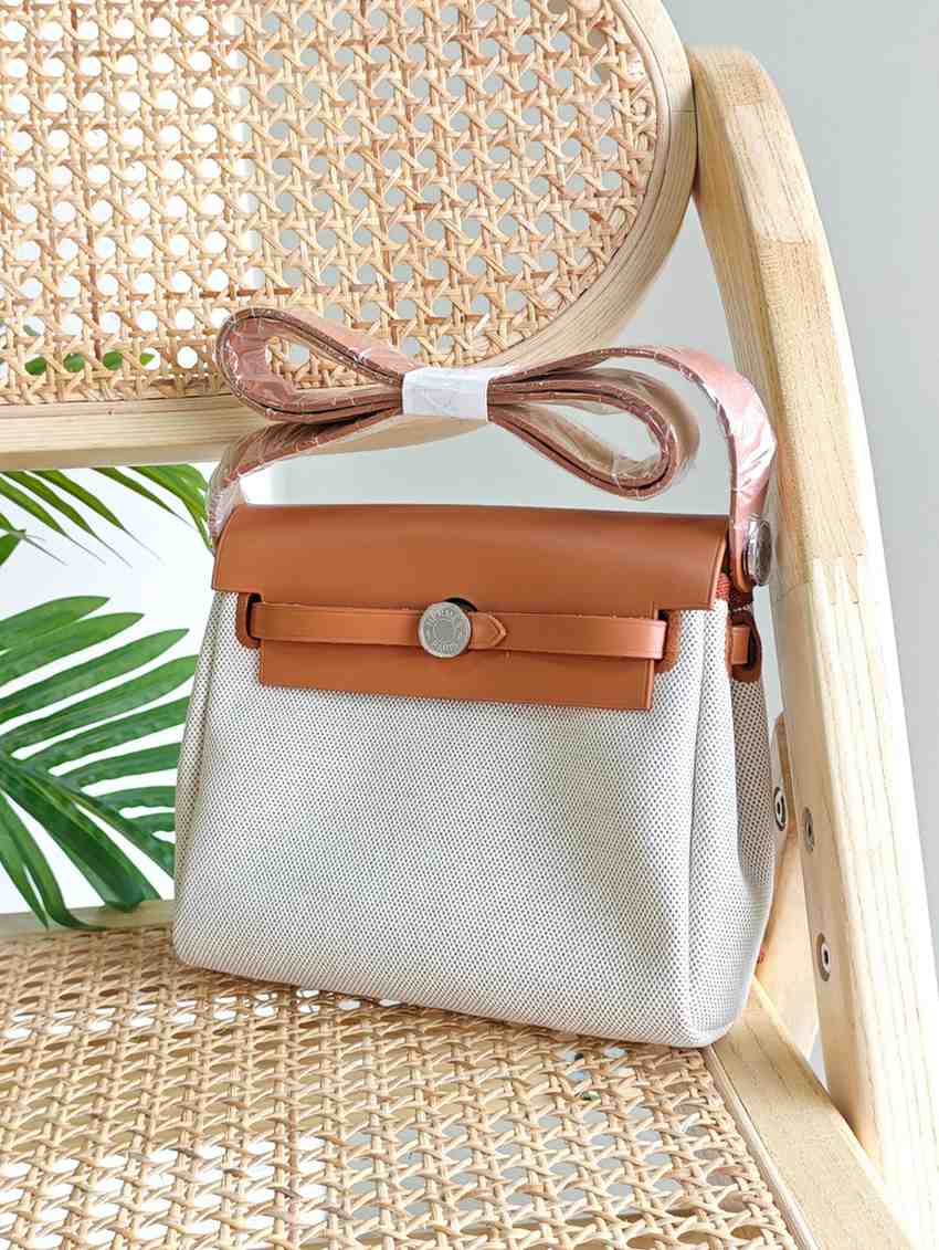 Hermès Herbag Mini Canvas And Vache Hunter leather - Image 2