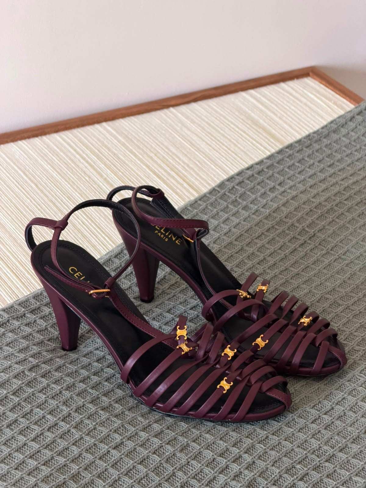 Celine Cage Heeled Sandals Goatskin - Image 2