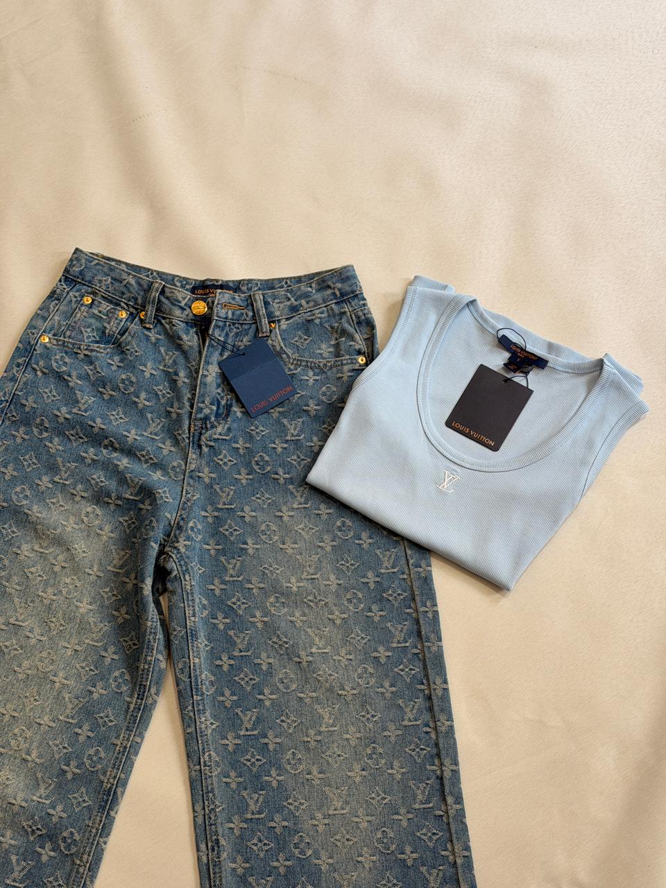 Louis Vuitton Monogram Denim Tailored Pants - Image 3