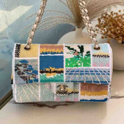 Chanel Multicolor Patchwork Sequin Flap Bag with Silver Hardware 2026