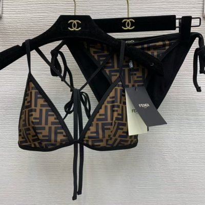 fendi FF Motif bikini​ brown