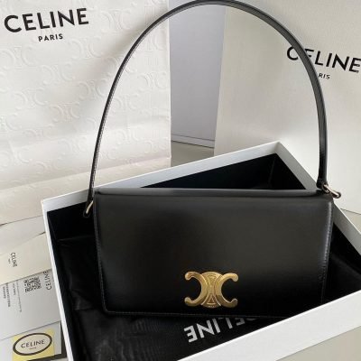 celine trapeze triomphe bag black