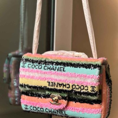 Chanel 22S rainbow sequin Classic Flap Bag