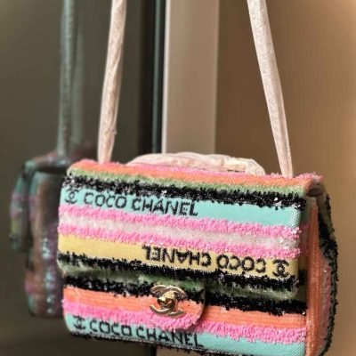 Chanel 22S rainbow sequin Classic Flap Bag