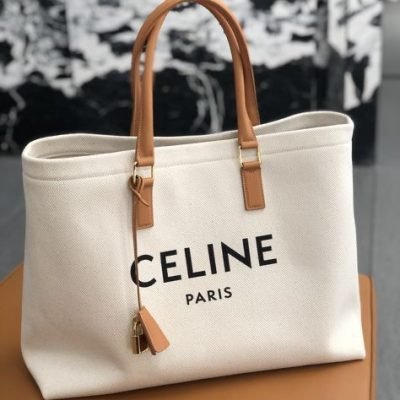 copy celine horizontal cabas canvas bag beige
