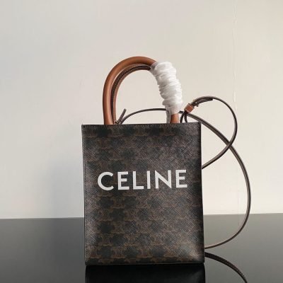 celine mini vertical cabas triomphe bag black