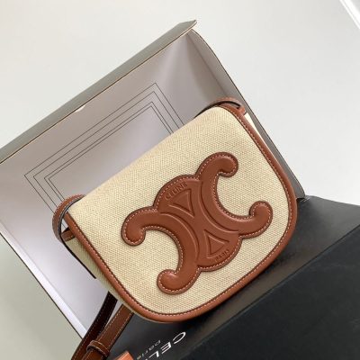 celine folco cuir triomphe bag beige