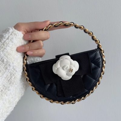 Chanel 23k hula hoop bag black