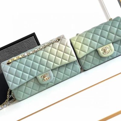 Chanel Classic Ombre Light Blue Flap Bag