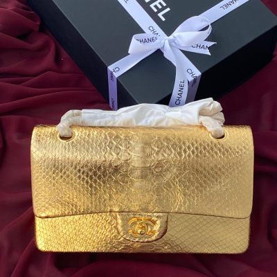 Chanel Classic double flap small bag golden