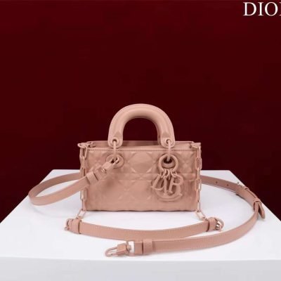 dior small lady d joy pink cannage lambskin