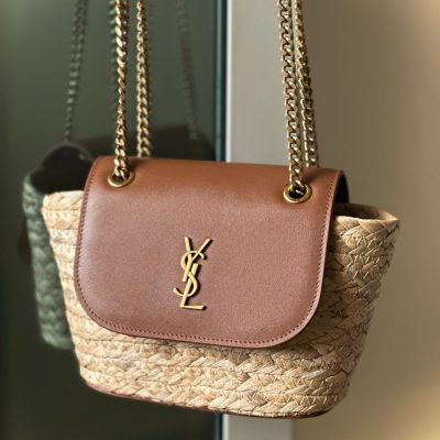 saint laurent manon mini Raffia shoulder bag​