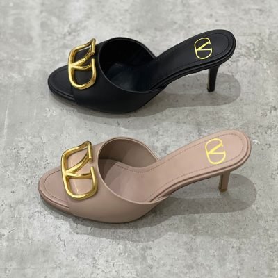 Vanentino Open-Toe Signature Mules