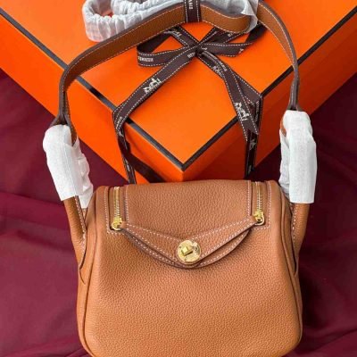 hermes lindy brown 20cm