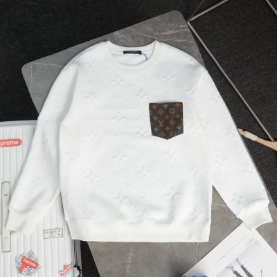 LV Logo Printed Pocket Sweatshirt LV Logo Printed Pocket Sweatshirt