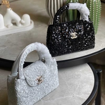 Chanel Mini Kelly Sequin Top Handle Bag
