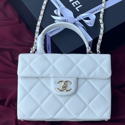 Chanel White Caviar Bag