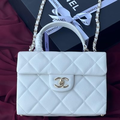 Chanel White Caviar Bag