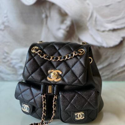 Chanel 23P duma black backpack