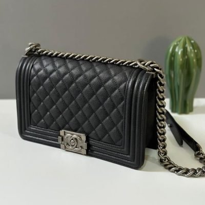 Chanel new medium boy bag black