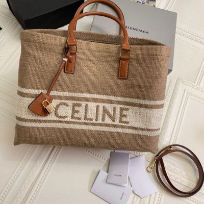 celine horizontal plein soleil cabas tote bag brown