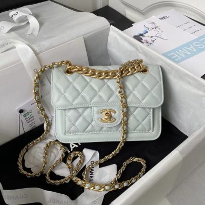 Chanel 23s postman flap bag white