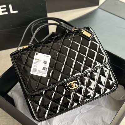 Chanel black school memory backpack