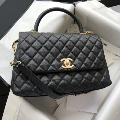 Chanel coco handle medium bag black