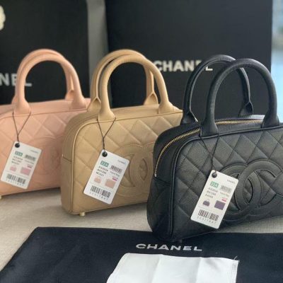 Chanel cc top handle hilton bag mini