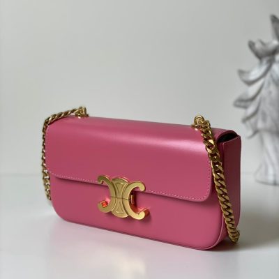 Celine chain shoulder triomphe pink