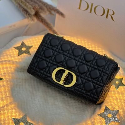 Medium dior caro bag replica black
