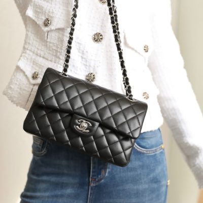 chanel classic black flap medium
