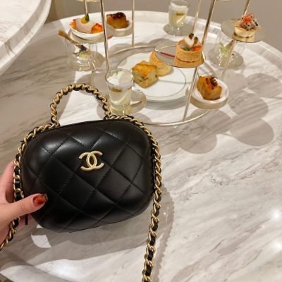 Chanel bubble bag black 13 cm