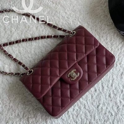 chanel caviar double flap bag burgundy
