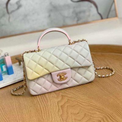 Chanel 22p ombre flap bag with top handle