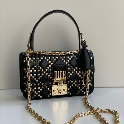 Christian dior addict crystal embellished flap black