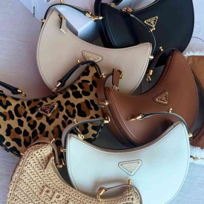 Prada half moon shoulder bag